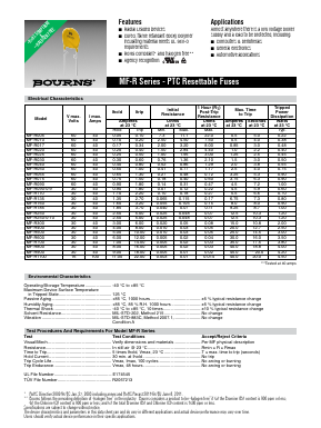 MF-R110 Datasheet PDF Bourns, Inc