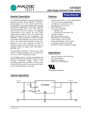AAT4625 Datasheet PDF Advanced Analog Technology, Inc.