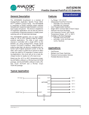 AAT4296 Datasheet PDF Advanced Analog Technology, Inc.