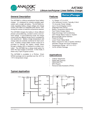 AAT3682ISN-4.2-T1 Datasheet PDF Advanced Analog Technology, Inc.