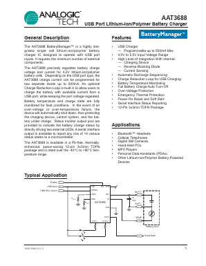AAT3688 Datasheet PDF Advanced Analog Technology, Inc.