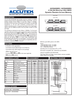 AK594096BS Datasheet PDF ACCUTEK MICROCIRCUIT CORPORATION