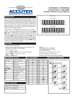 AK594096AS Datasheet PDF ACCUTEK MICROCIRCUIT CORPORATION