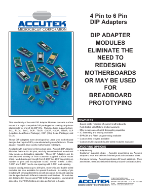 AK06D300-SOT_ Datasheet PDF ACCUTEK MICROCIRCUIT CORPORATION