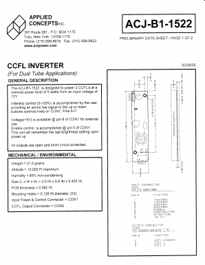 ACJ-B1-1522 Datasheet PDF Applied Concepts Inc.