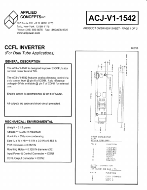 ACJ-V1-1542 Datasheet PDF Applied Concepts Inc.