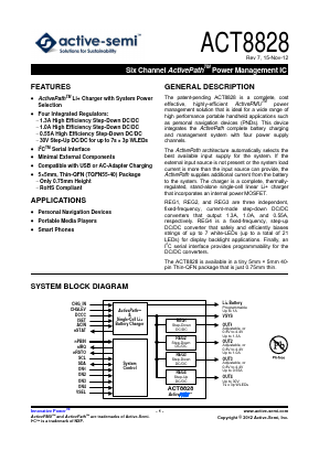 ACT8828QJ3B9-T Datasheet PDF Active-Semi, Inc
