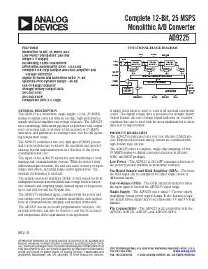 AD9225-EB Datasheet PDF Analog Devices