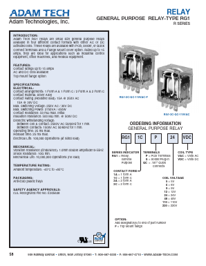 RG11CP220VAC Datasheet PDF Adam Technologies, Inc.
