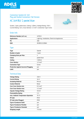147022 Datasheet PDF Adels-Contact