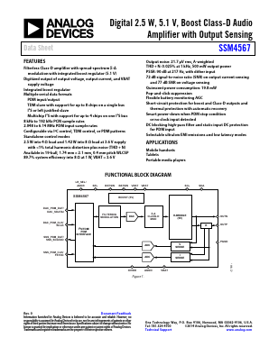 SSM4567 Datasheet PDF Analog Devices
