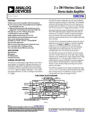 SSM2356CBZ-RL7 Datasheet PDF Analog Devices