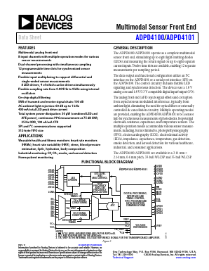 EVAL-ADPD4100Z-PPG Datasheet PDF Analog Devices