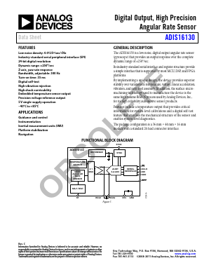 ADIS16130AMLZ-P Datasheet PDF Analog Devices