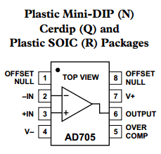 AD705 Datasheet PDF Analog Devices