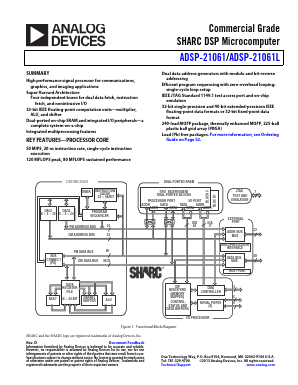 ADSP-21061LKB-160 Datasheet PDF Analog Devices