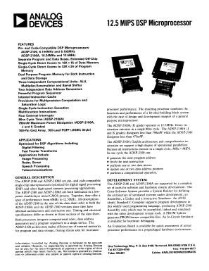 ADSP-2100A Datasheet PDF Analog Devices
