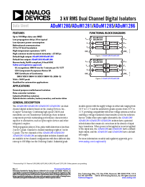 ADUM1281WARZ-RL7 Datasheet PDF Analog Devices