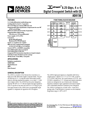 AD8156 Datasheet PDF Analog Devices
