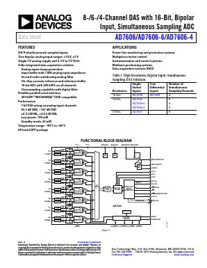 EVAL-AD7606SDZ Datasheet PDF Analog Devices