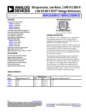 ADR423 Datasheet PDF Analog Devices