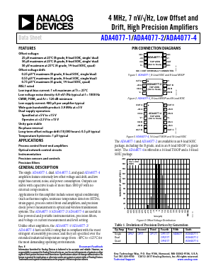 ADA4077-4 Datasheet PDF Analog Devices