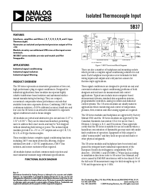 5B37-B Datasheet PDF Analog Devices