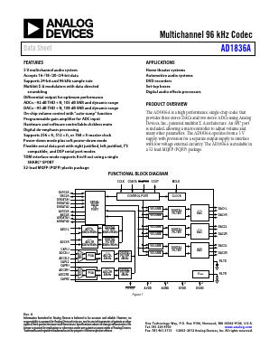AD1836AASZRL Datasheet PDF Analog Devices