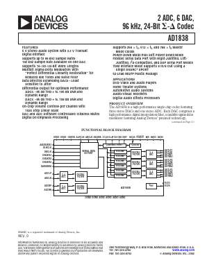 AD1838AS Datasheet PDF Analog Devices