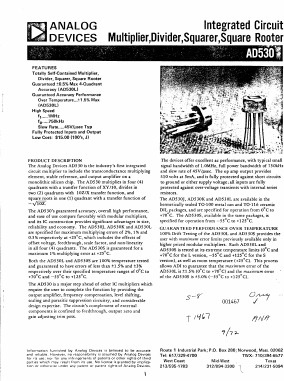AD530L Datasheet PDF Analog Devices