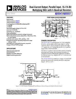 AD5547 Datasheet PDF Analog Devices