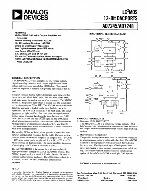 AD7245AQ Datasheet PDF Analog Devices