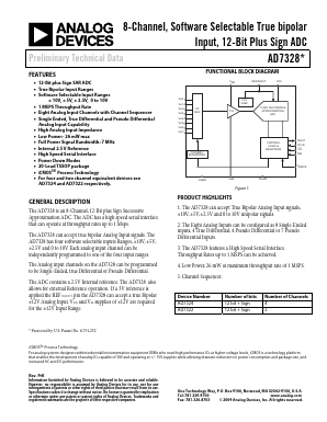AD7328 Datasheet PDF Analog Devices