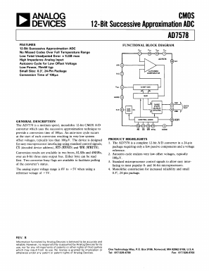 AD7578TQ/883B Datasheet PDF Analog Devices