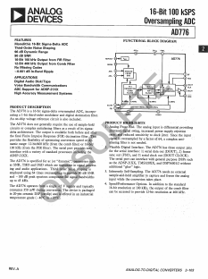 AD776 Datasheet PDF Analog Devices