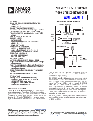 AD8110ASTZ Datasheet PDF Analog Devices