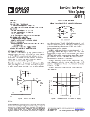 AD818AR_10 Datasheet PDF Analog Devices