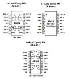AD824AR-16 Datasheet PDF Analog Devices