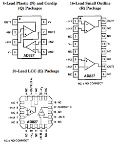 AD827AQ Datasheet PDF Analog Devices