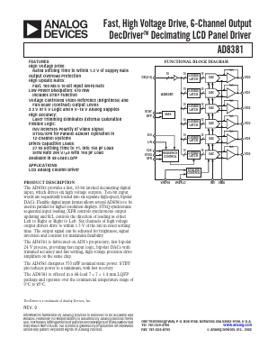 AD8381 Datasheet PDF Analog Devices