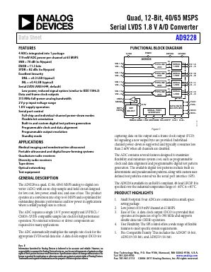 AD9228ABCPZ-65 Datasheet PDF Analog Devices