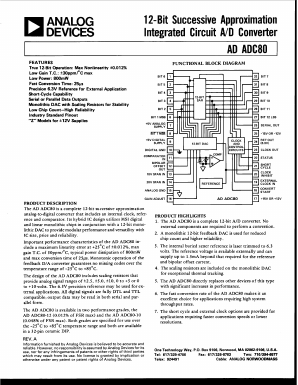 ADADC80-10 Datasheet PDF Analog Devices