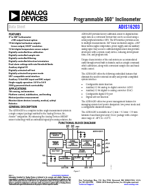 ADIS16203 Datasheet PDF Analog Devices