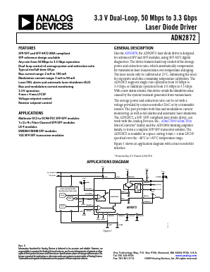 ADN2872ACPZ Datasheet PDF Analog Devices
