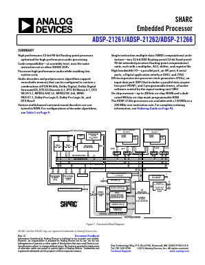 ADSP-21262SKSTZ200 Datasheet PDF Analog Devices