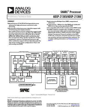 ADSP-21365SBSQ-ENG Datasheet PDF Analog Devices