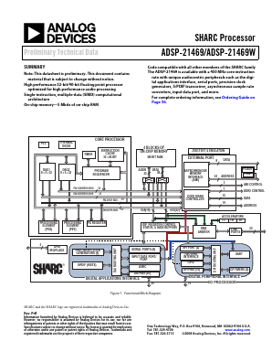 ADSP-21469W Datasheet PDF Analog Devices