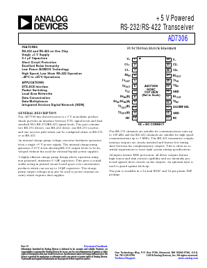 AD7306AR Datasheet PDF Analog Devices