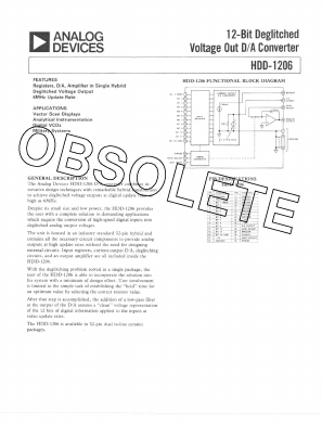 HDD-1206 Datasheet PDF Analog Devices