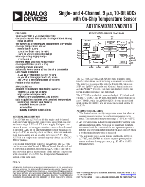 AD7817BR-REEL Datasheet PDF Analog Devices